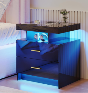 OUTDOOR DOIT Modern Nightstand with Wireless Charging