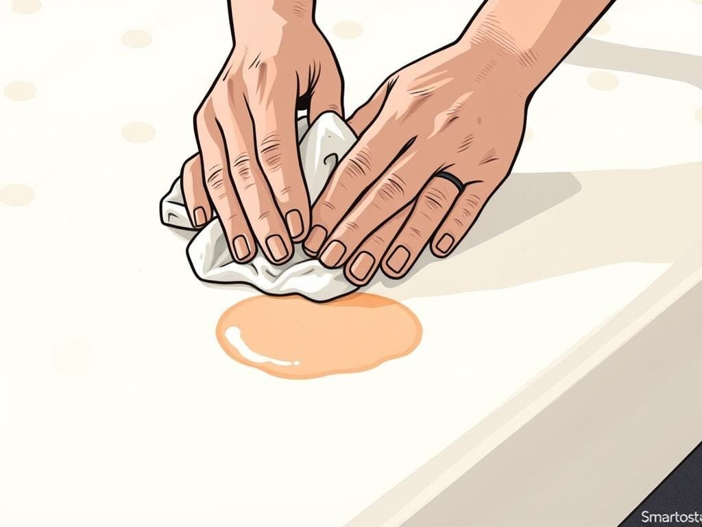 Blotting urine stain Blotting urine stain